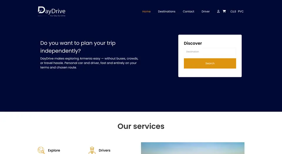 DayDrive, tourism booking platform